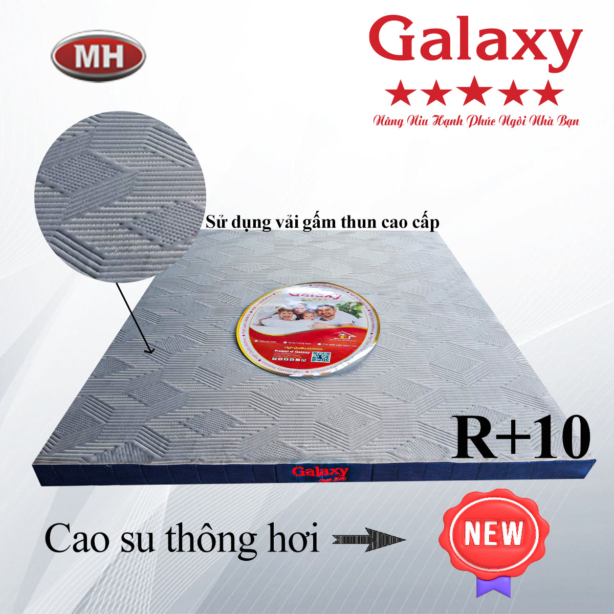 NỆM CAO SU THÔNG HƠI | GALAXY R+10